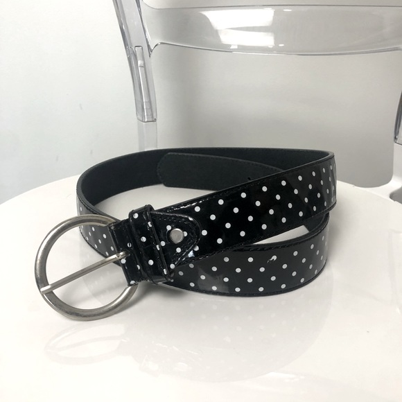 Patent Leather Polka Dot Belt - Picture 8 of 8